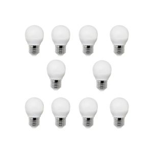 Pack com 10 lâmpadas LED esféricas E27 4w luz 3000k wonderlamp