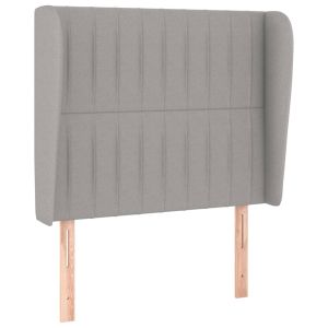 vidaXL cabecero con orejas de tela gris claro 83x23x118/128 cm