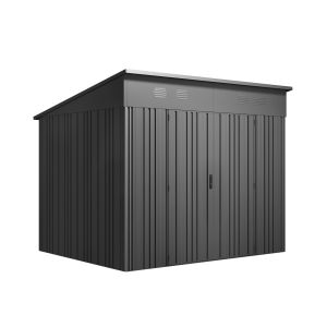 Abrigo de jardim metal 5,66m² pioneer y70 – estrutura autoportante robusta