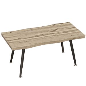 Mesa de centro 100x50x45 cm mdf, aço color marrón Homcom, casa - mesas