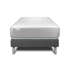 Conjunto de estrado gris + colchão vitalit vitalmemo ( 120 x 200 cm - espum