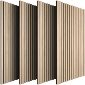 4 painéis de parede madeira mdf fonoabsorbentes carvalho claro