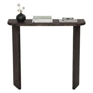 Console benigna, tampo preto, madeira maciça antracite