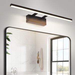 Nettlife luminária de parede com espelh LED preto y branco 60x12.8