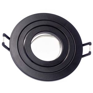 Foco embutido ajustável classic redondo preto wonderlamp 1xgu10