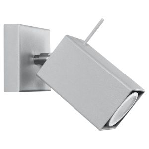 Lâmpada de parede merida 1 cinza aço 8x8x16cm