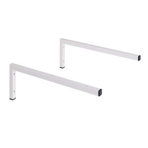 Conjunto de 2 suportes de fixaçãos branco mate para tampo de lavatório