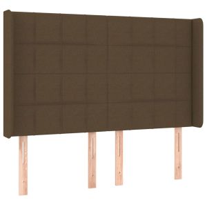 vidaXL cabecero con orejas de tela gris claro 147x16x118/128 cm