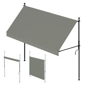 Toldo terraço cityline cinza – portátil sem furar – proteção uv