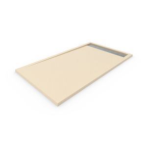 Base de duche em resina com quadro. Beige 90x110cm