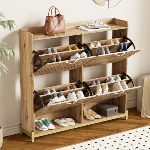Sapateira com 4 portas madeira 100x108,5x24cm