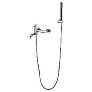 Misturador banheira-ducha cromado em latão e zamak com tubo PVC 180 cm