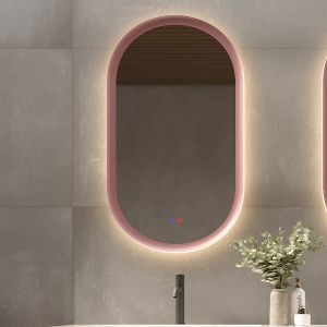 Espelho LED retroiluminado ovalado milano 90x50 azul oceano– 3/LED