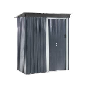 Abrigo de jardim aisone 150 cm 89 cm cinzento grafite