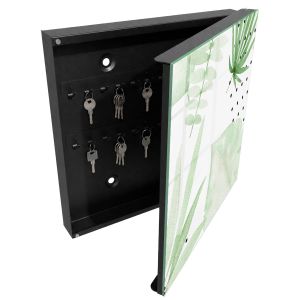 Caixa de chaves de parede decorativa 30x30x5, abertura à direita tulup