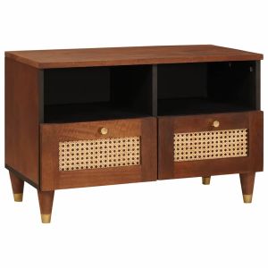 Móvel de tv - helloshop26 - móvel de tv retangular moderno - marrom - 2 gav