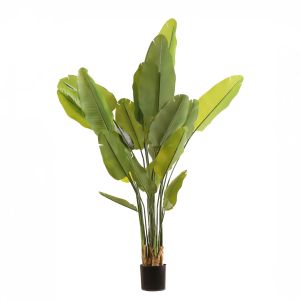Planta artificial ravenala 180 cm verde e castanho - naturing monde