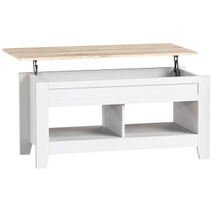 Mesa de centro 105x50x49 cm bicolor Homcom, casa - mesas