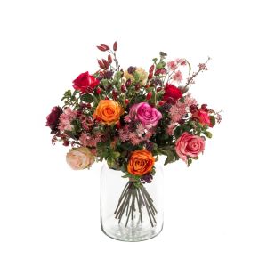 Emerald buquê artificial flame roses