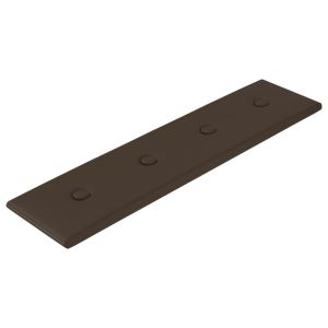Painel parede 12pcs 60x15 cm couro artificial 1,08 m² castanho