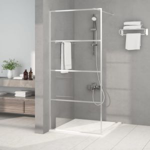 Divisória de chuveiro prateado 90x195 cm vidro esg transparente