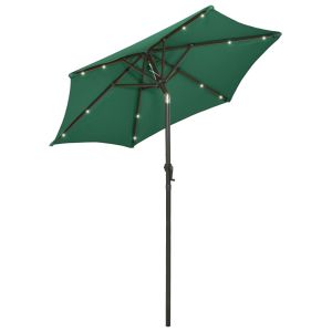 Helloshop26 - guarda-sol de jardim - verde com LED - 200 x 211 cm