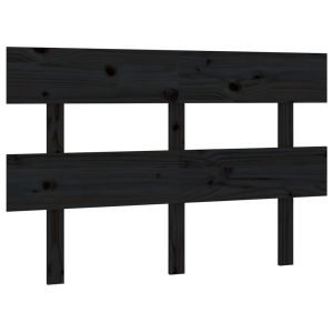 vidaXL cabecero de cama madera maciza de pino negro 124x3x81 cm