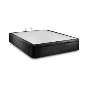Sommier com arrumação rebatível ascot black 180 x 90 cm altura 35 cm