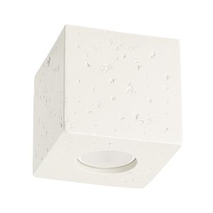 Candeeiro de teto quad 1 bege concreto 10x10x10cm