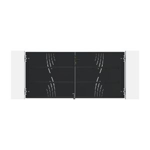 Portão nali veleta aço preto 3m alt.140cm + motor ranger