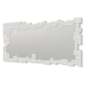 Dekoarte - espelhos decorativos modernos de irregular branco|140x70cm