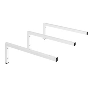 Conjunto de 3 suportes de fixaçãos branco mate para tampo de lavatório