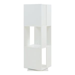 Estante rotativa fjelmarirg 3 prateleiras 109 x 34 x 34 cm branco [en.casa]