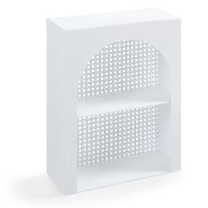 Prateleira de parede jäller metal 40x30x13 cm branco [en.casa]