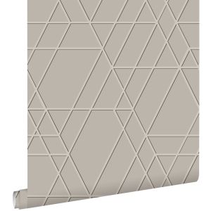 Estahome papel de parede gráfico 3d taupe 50 x 900 cm