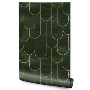 Papel de parede art deco padrões geométricos não tecido sala
