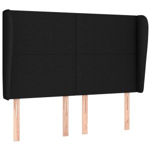vidaXL cabecero con orejas de tela negro 147x23x118/128 cm