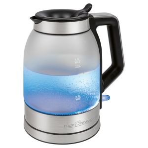 Chaleira eléctricaem vidro 1,7 l, jarro elétr proficook wks 1215g prata 220