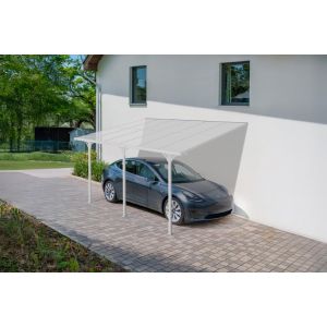 Pérgola de parede alumínio  kleo branco 400 x 300cm-telhado policarbonato