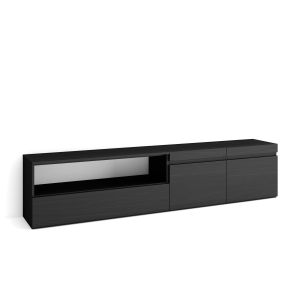 Móvel de tv, 200x45x35cm, preto rf2178