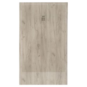 Ondee - base de duche  naturo - cortável - 80x120cm - resina - madeira