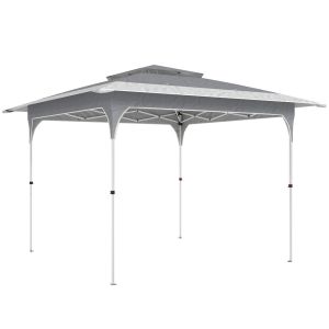 Tenda dobrável 352x352x278 cm tecido oxford, metal color gris Outsunny