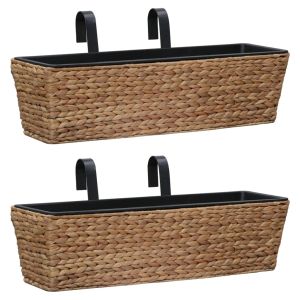 vidaXL conjunto de jardineras 2 unidades jacinto de agua