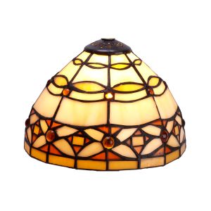 Abajur tiffany avulso, série marfim, 20 cm de ø