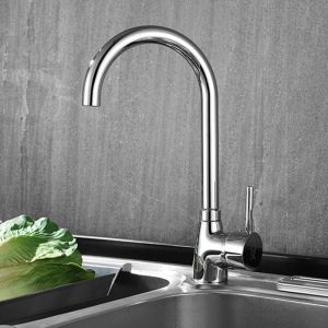 Kibath torneira cozinha monocomando mar com acabamento cromado em latão