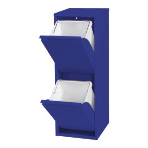 Armário de separação de resíduos sollentuna 2x14 l azul noite [en.casa]