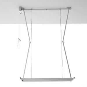 Estendebiancheria 152 cm foxydry mini cinza, regulável e prático