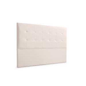 Cabeceira estofada atenea pele sintética 100x120x8 cm - bege - moonia