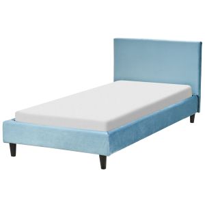 Cama veludo fitou 90 x 200 cm azul claro