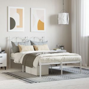 Cama com cabeceira 120x200 cm metal branco